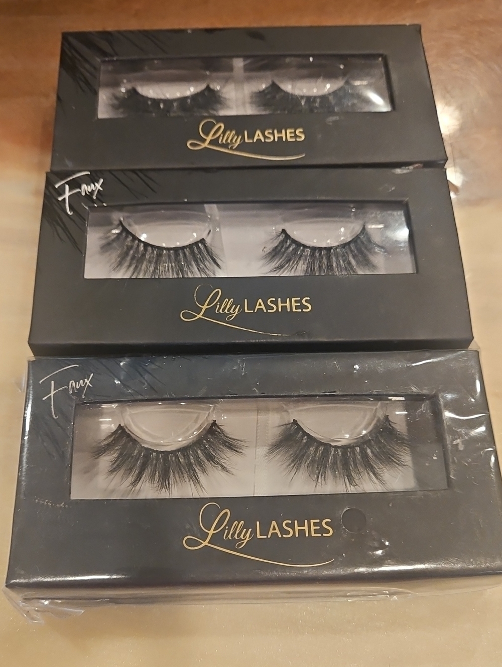 Lilly Lashes Faux Mink 3-Pack Black Dramatic Lashes
